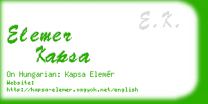 elemer kapsa business card